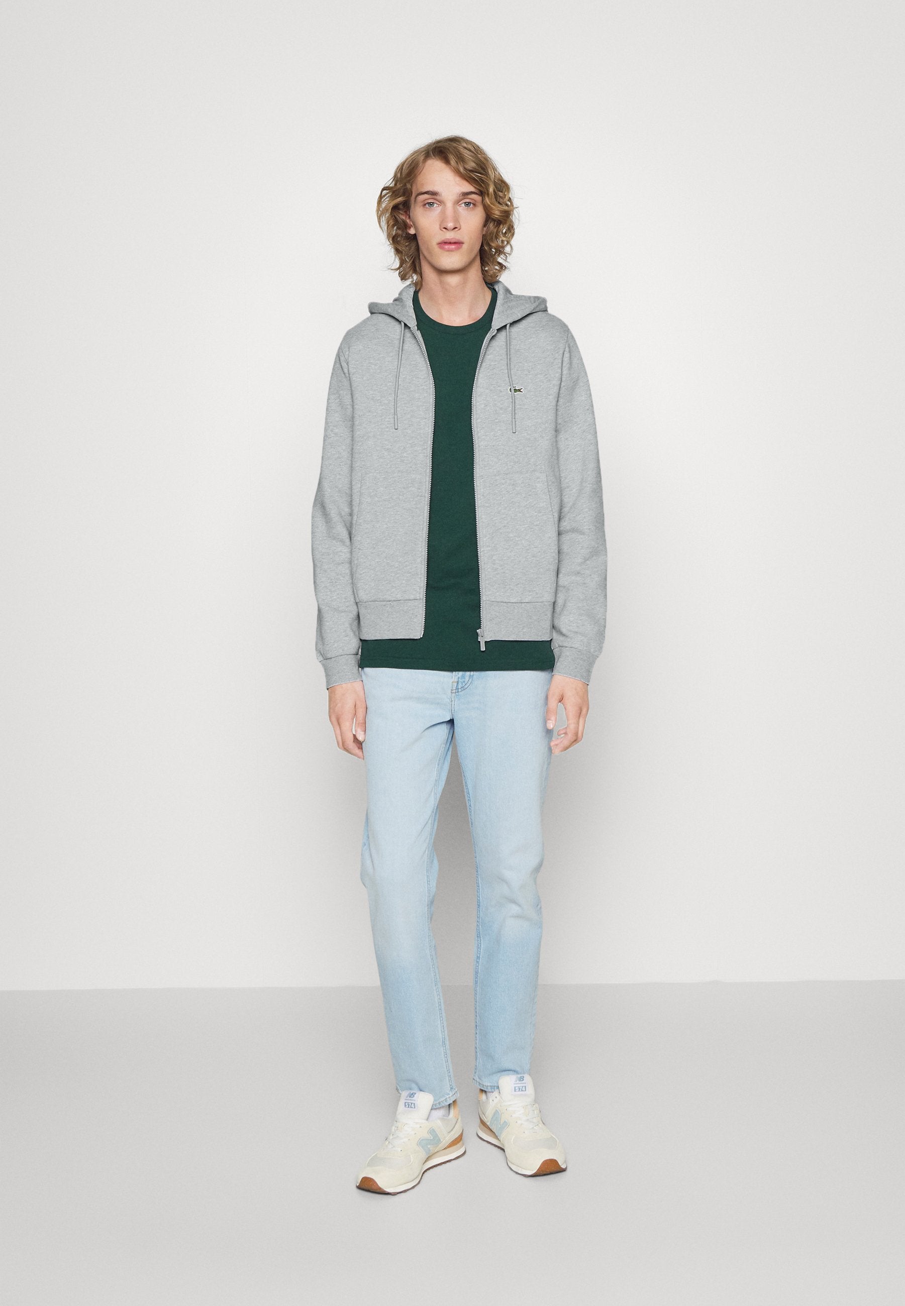 Zip-up sweatshirt - argent chine