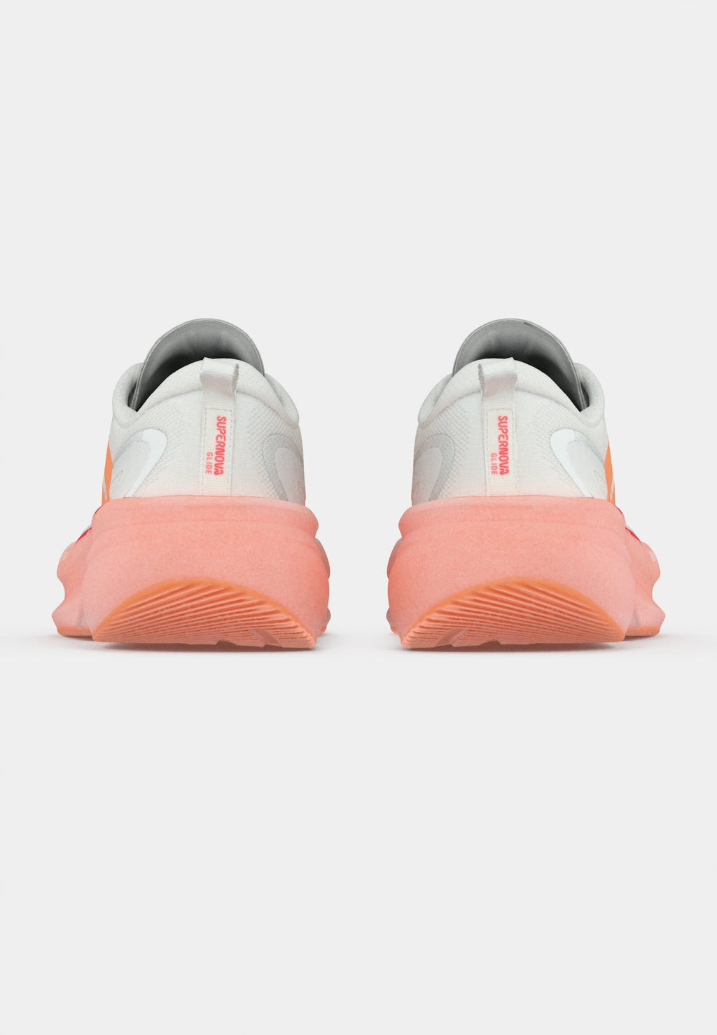 SUPERNOVA GLIDE W - Road running shoes - footwear white/beam orange/lucid red