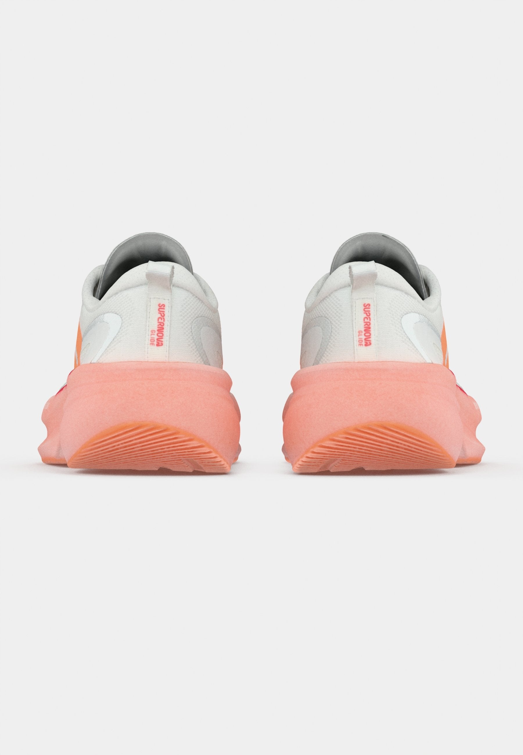 SUPERNOVA GLIDE W - Road running shoes - footwear white/beam orange/lucid red