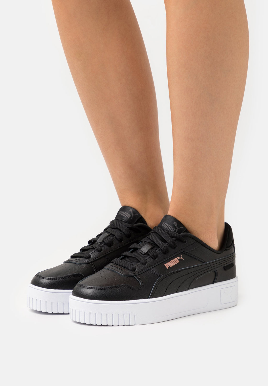 CARINA STREET - Trainers - black/rose gold/white