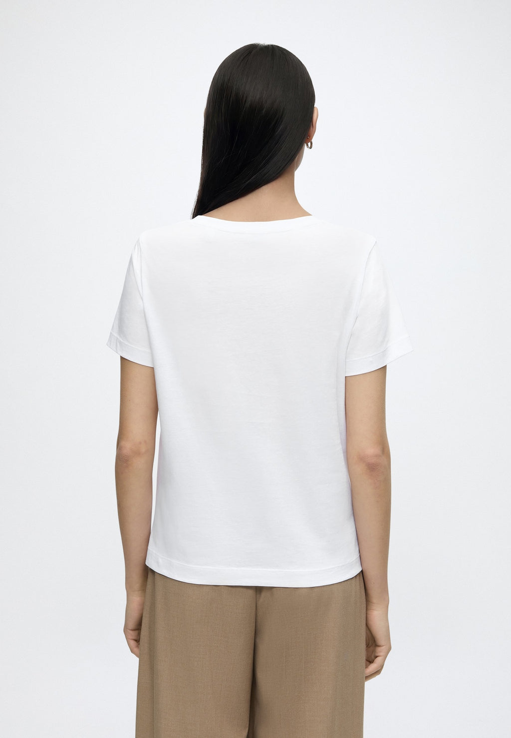 درع V NECK - تي شيرت أساسي - أبيض