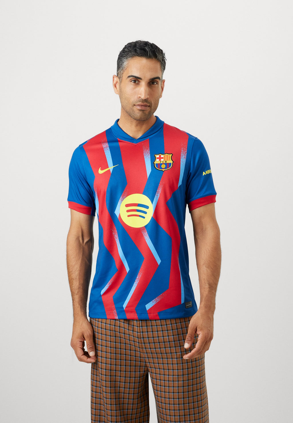 FC BARCELONA - Spor Tişörtü - jimnastik mavisi/salsa kırmızısı/optik sarı