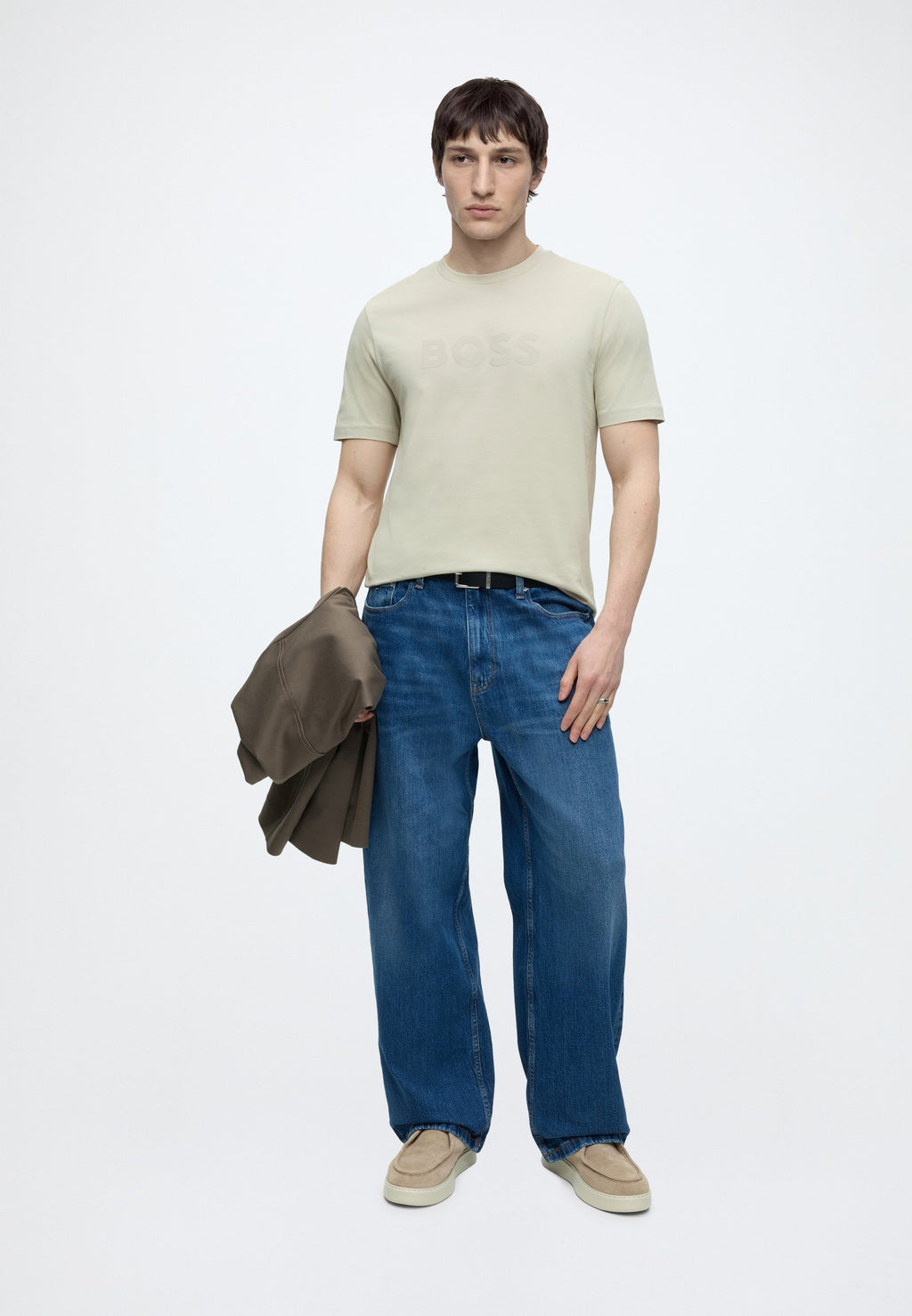 TE LOGO - Print T-shirt - light beige