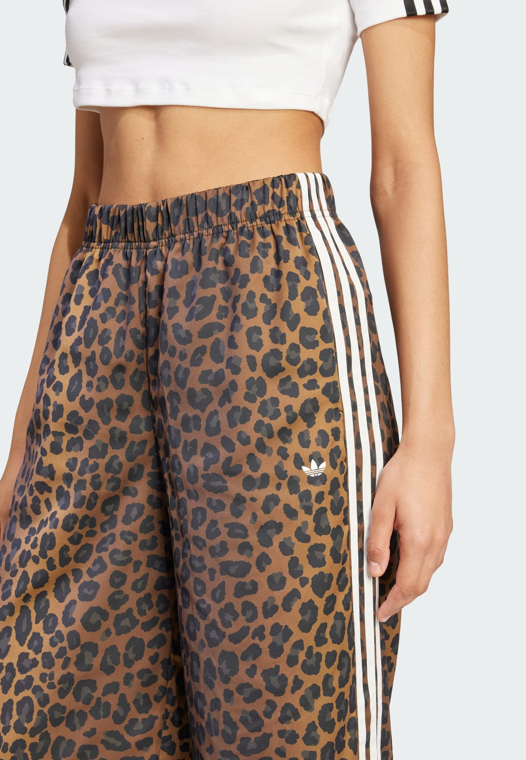 WIDE LEG LEO PRINT SATIN PANTS - Tracksuit bottoms - multicolor bronze strata