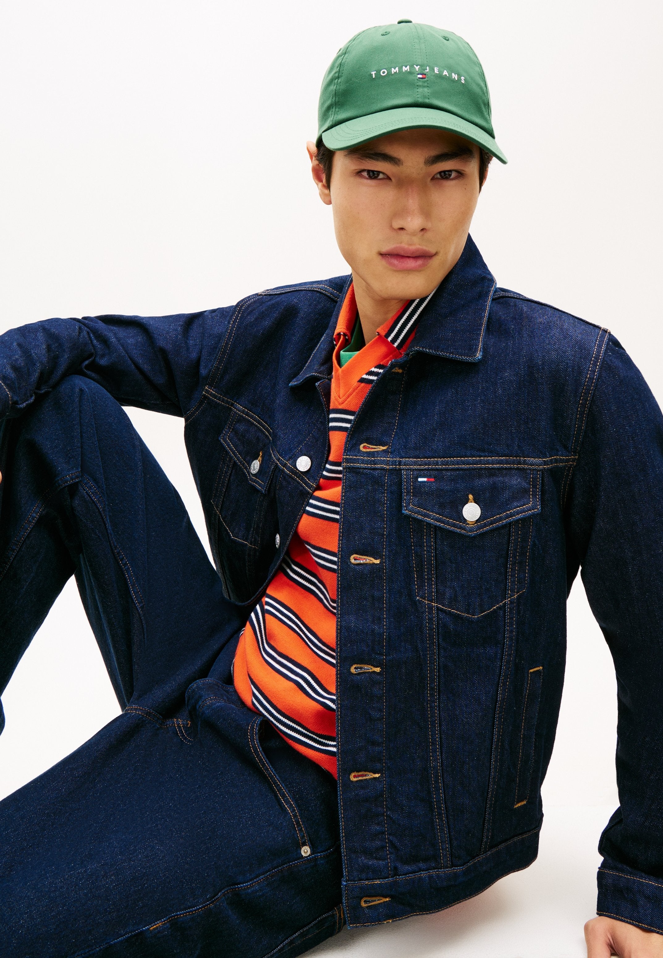 LINEAR LOGO EMBROIDERY BASEBALL CAP - Cap - shadow pine