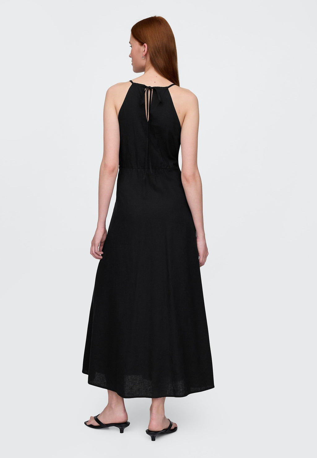 HALTER EMBRO MAXI - Day dress - true black