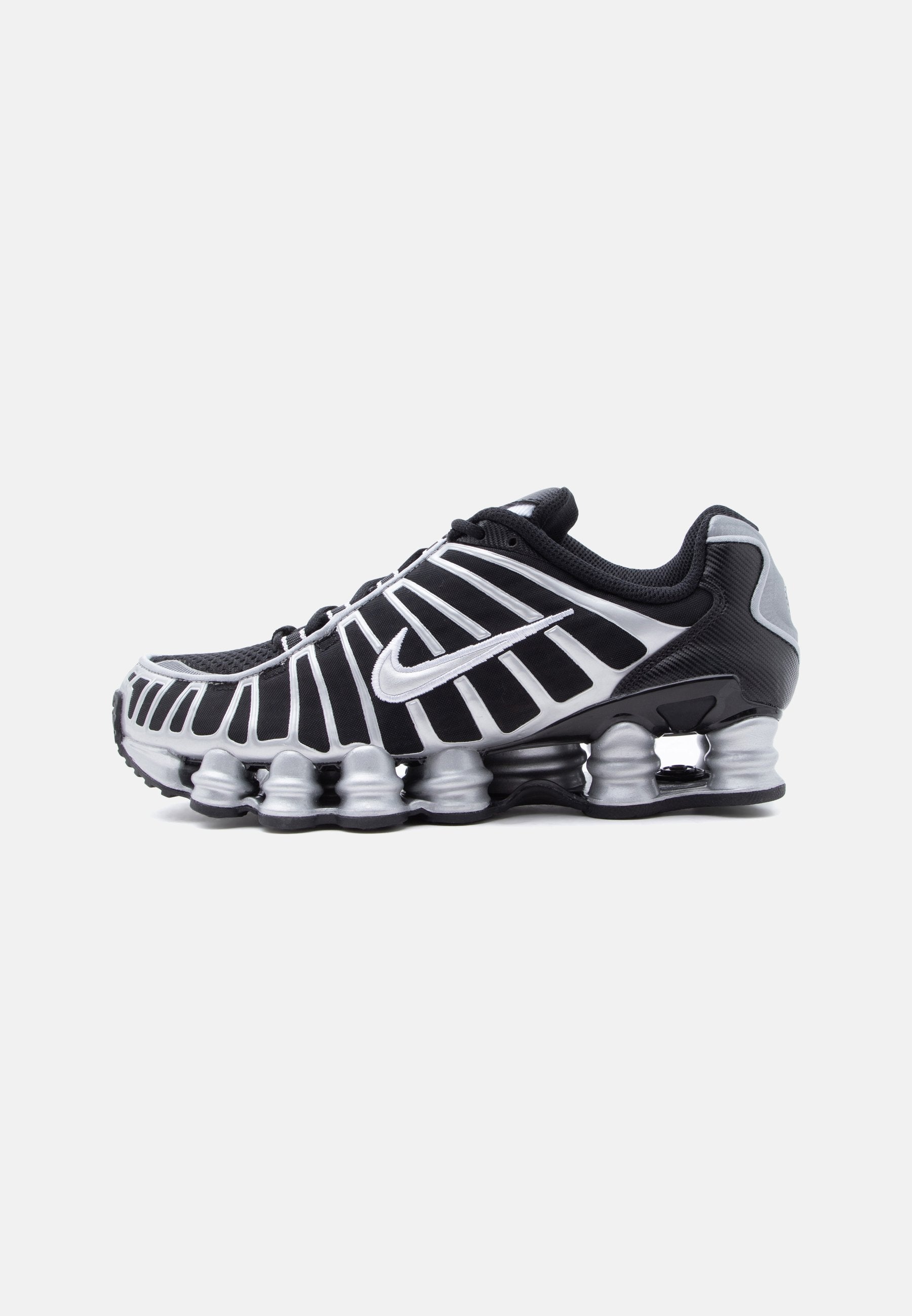 SHOX TL UNISEX - Trainers - black/metallic silver-coloured/volt ice/photon dust/white