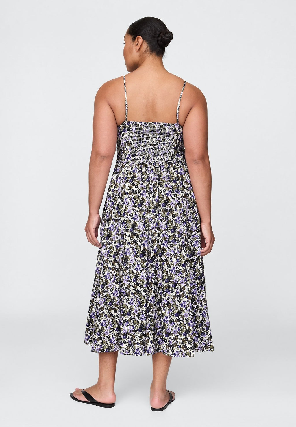 V NECK SHIRRED MAXI - Day dress - purple