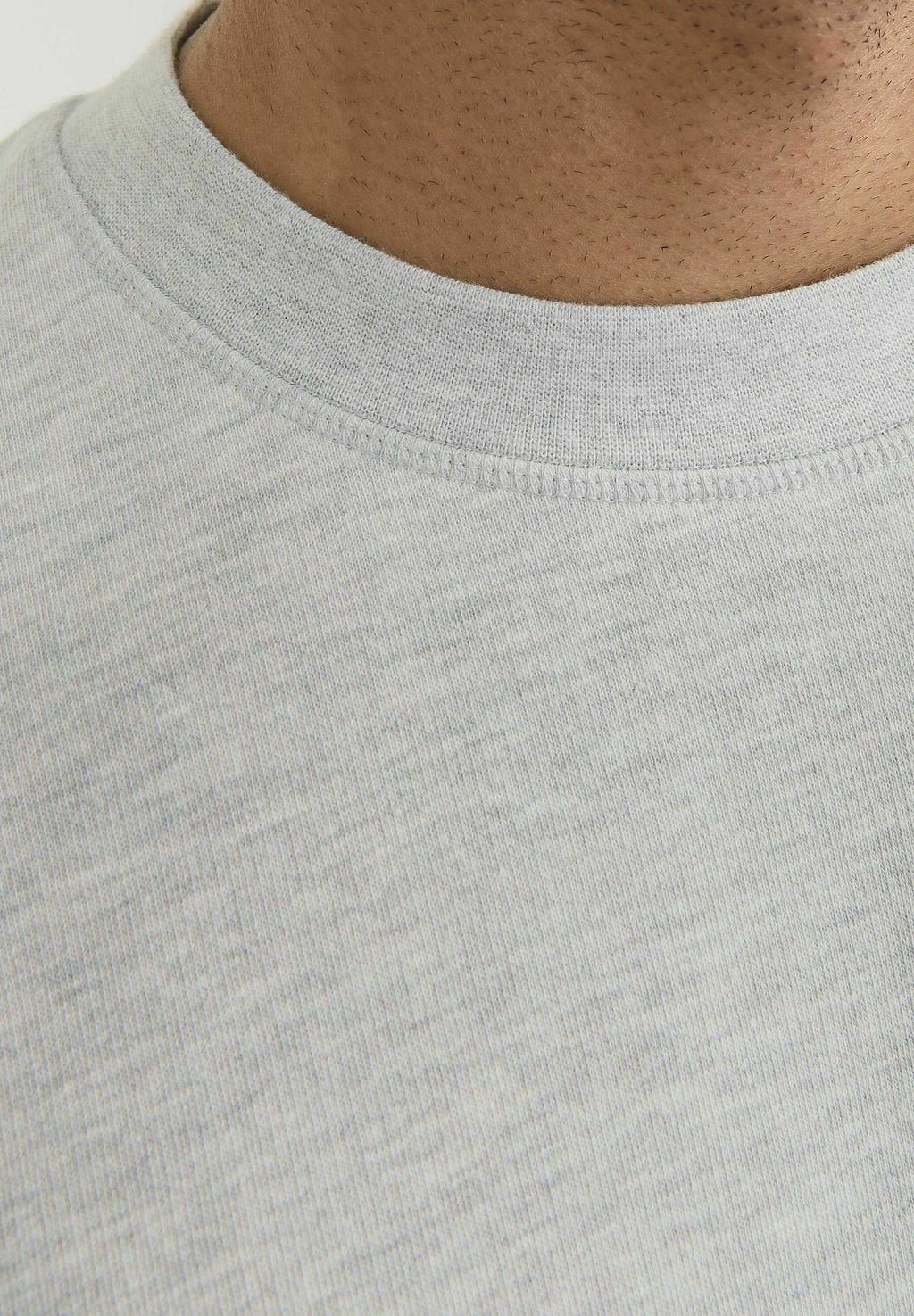 T-SHIRT RDD GEDRUCKT RUNDHALS T-SHIRT - Basic T-shirt - light grey melange