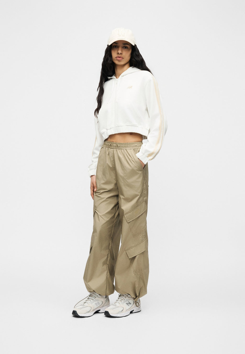 FULL ZIP - Zip-up sweatshirt - sea salt