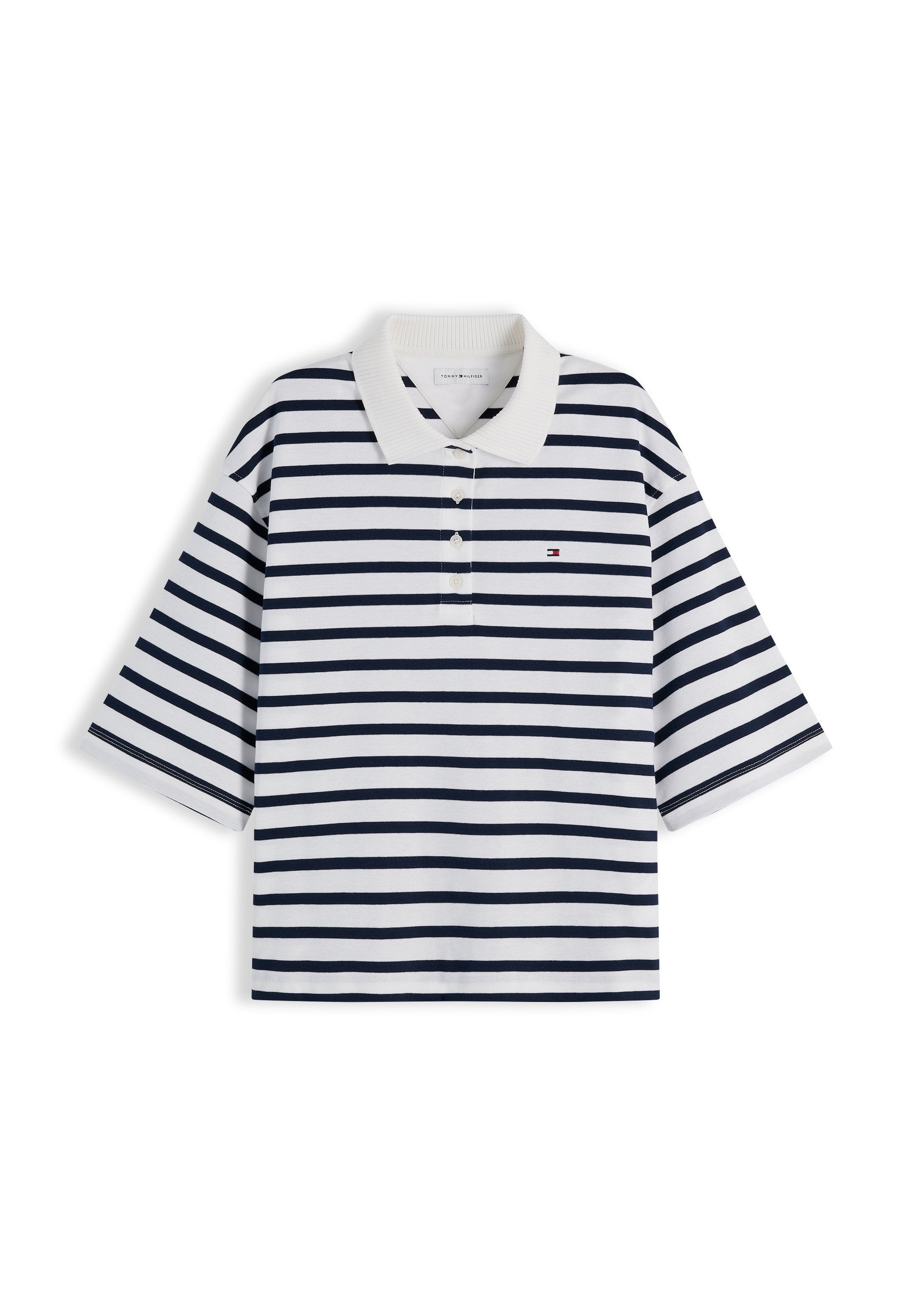 INTERLOCK - Print T-shirt - breton stripe ecru/dark night navy