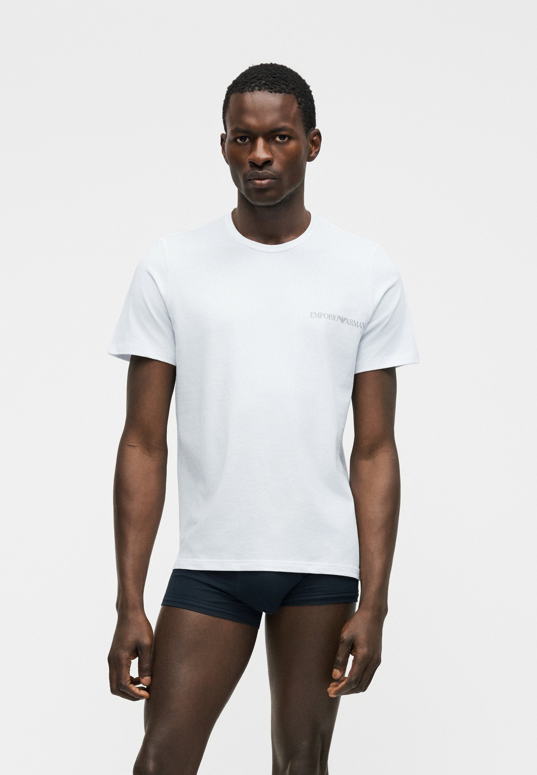 CORE LOGOBAND CREW NECK 2 PACK - Undershirt - armani blue/white