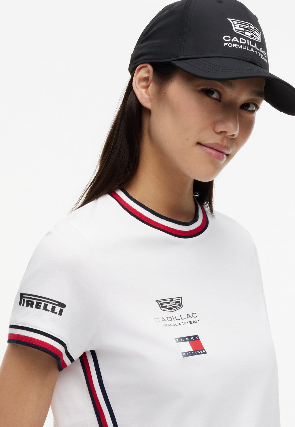 TH X CADILLAC FORMULA 1 TEAM REPLICA CROPPED TEE - Print T-shirt - white