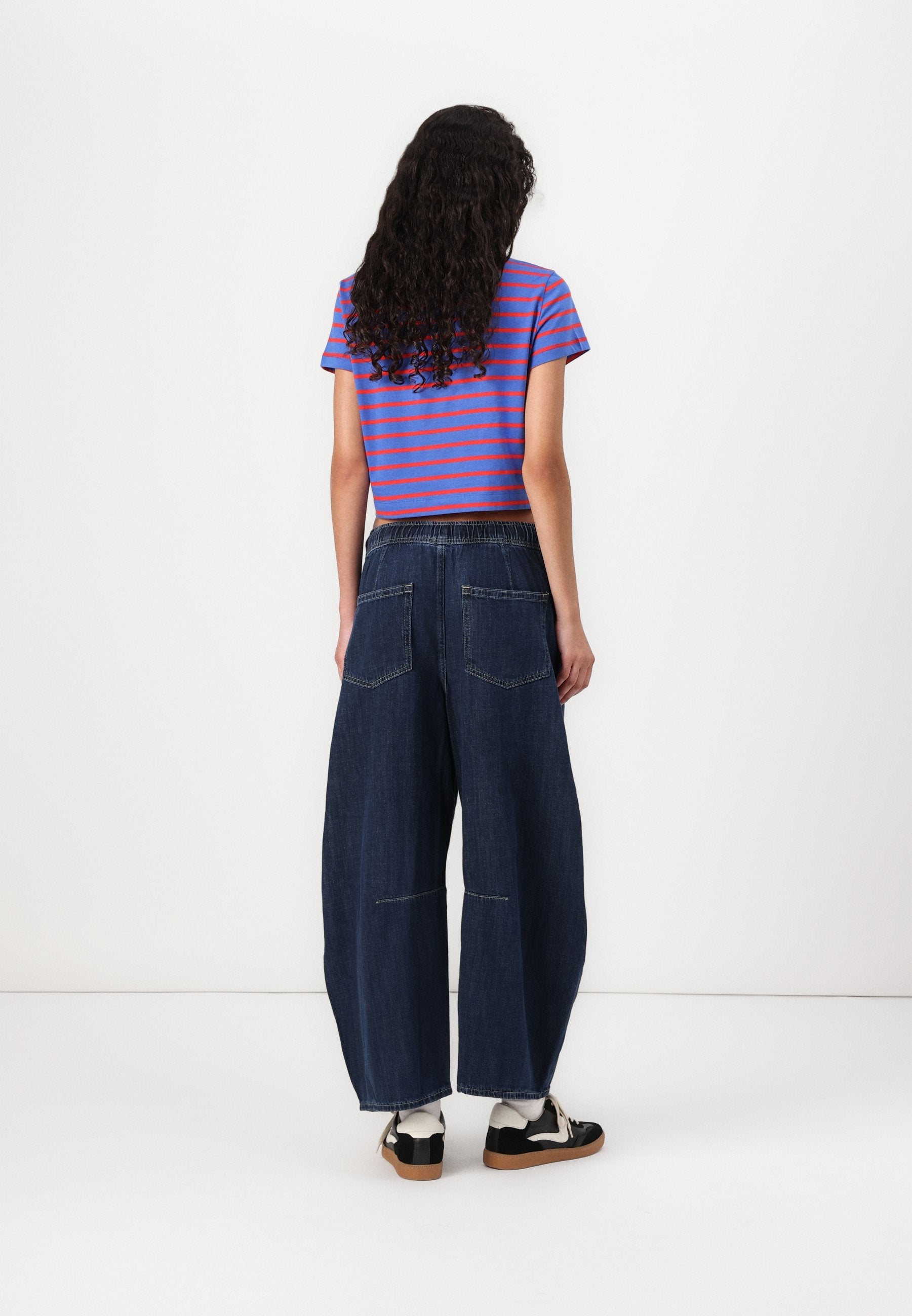 HORSESHOE PULL ON HERRICK - Wide Leg - dark indigo