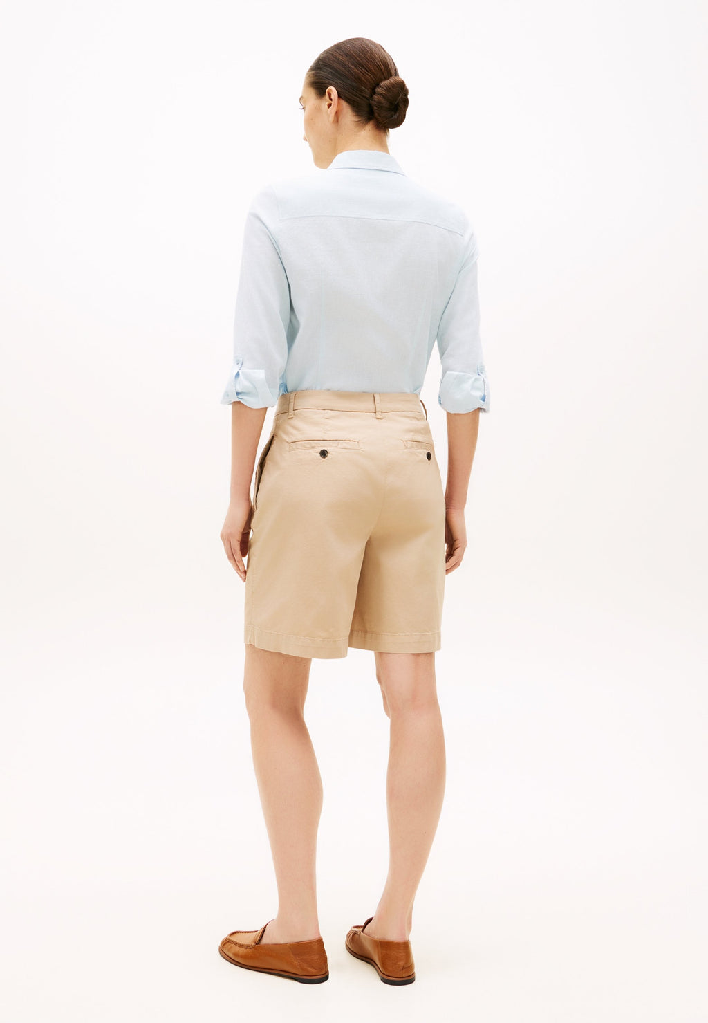 WASHED REGULAR CHINO SHORTS - Shorts - beige