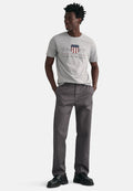 REG ARCHIVE SHIELD SS T-SHIRT - Print T-shirt - grey melange