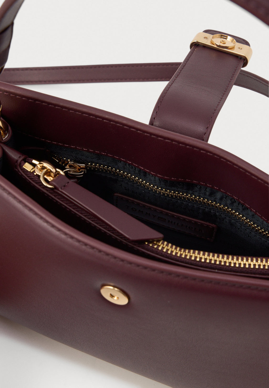 HERITAGE TH MONOGRAM PLAQUE SATCHEL - Çanta - marzemino