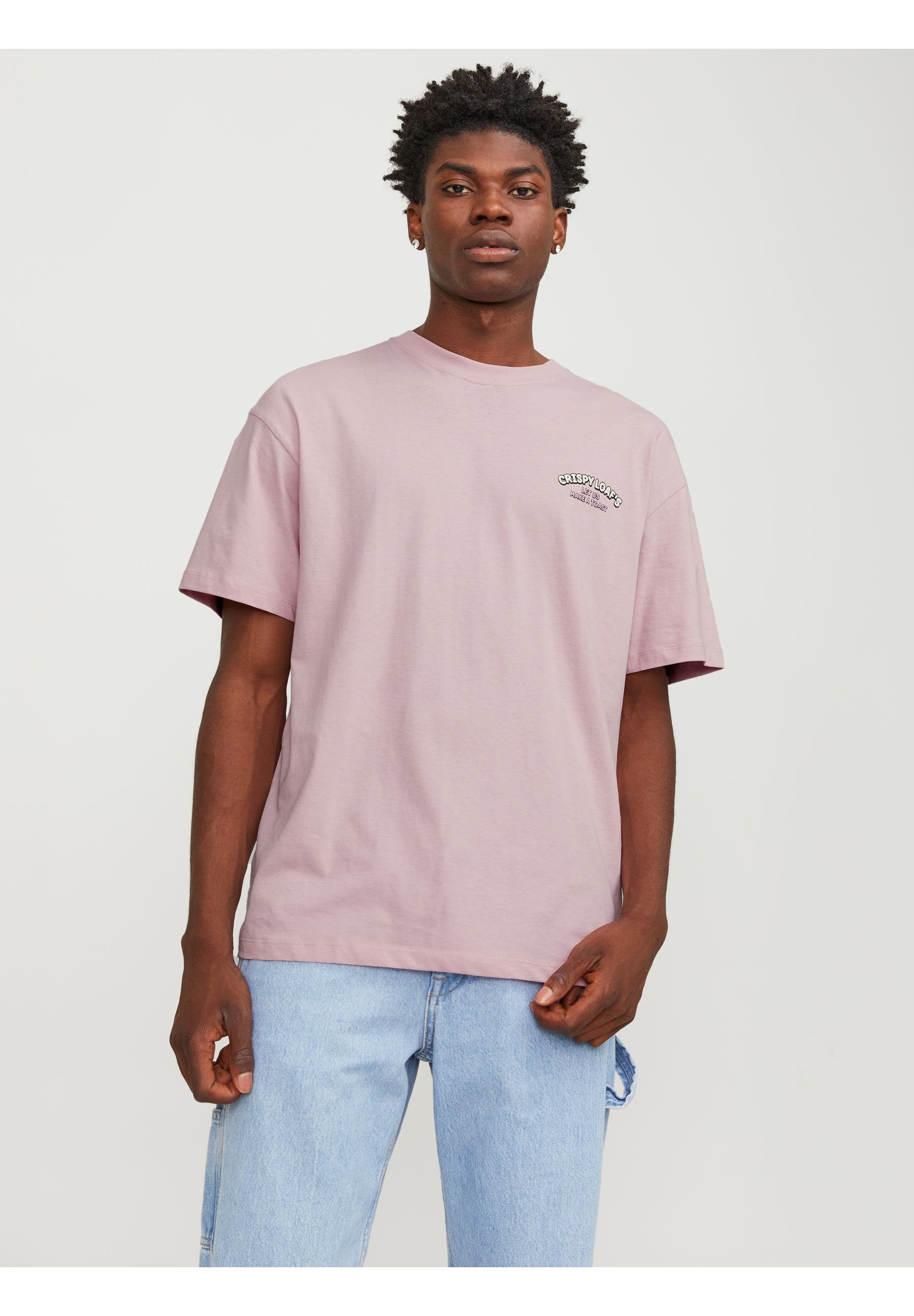 TEE COL RAS DU COU JORTOAST - T-shirt imprimé - nectar rose