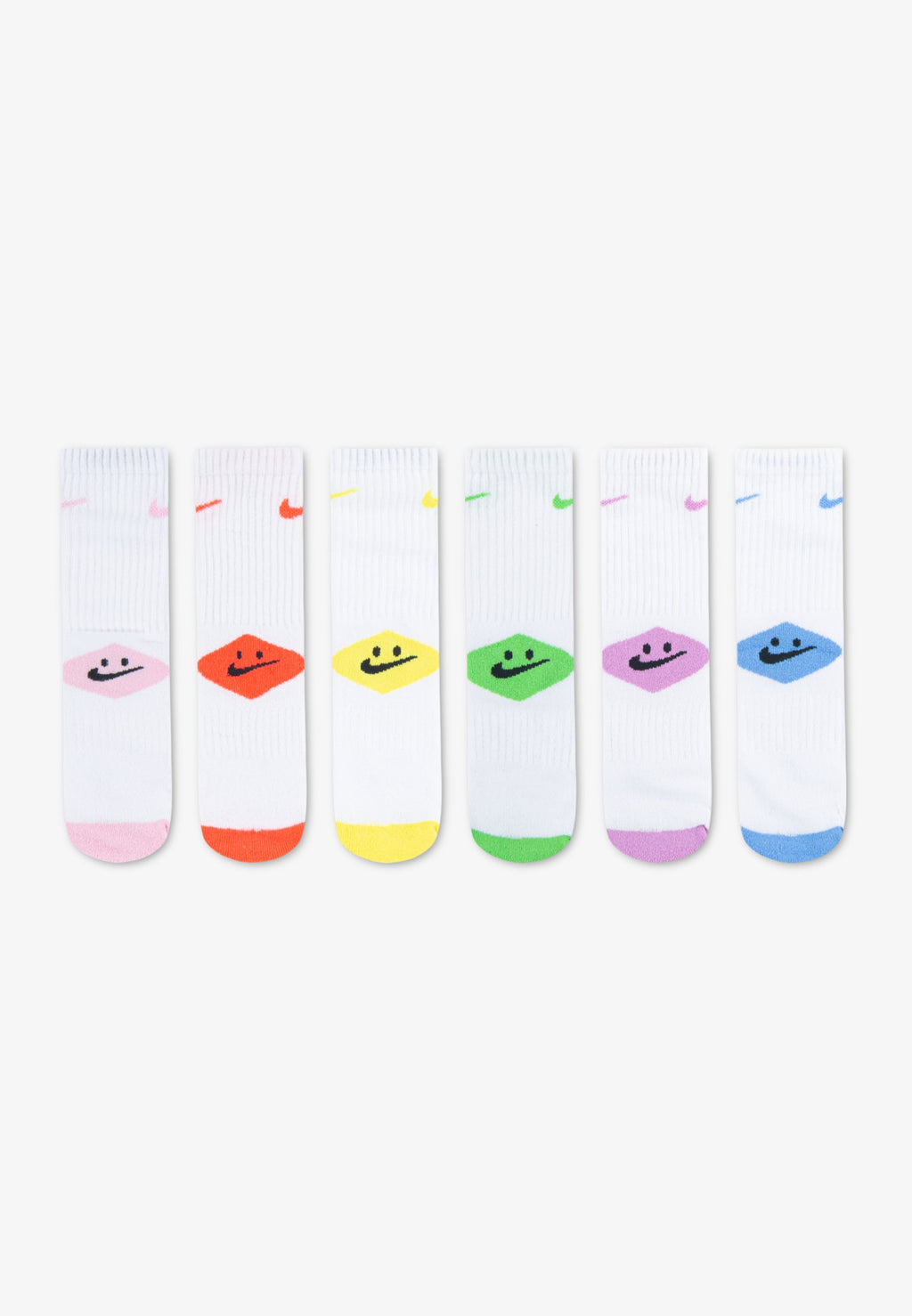 SMILEY CREW UNISEX 6 PACK  - Socks - white/multi-coloured