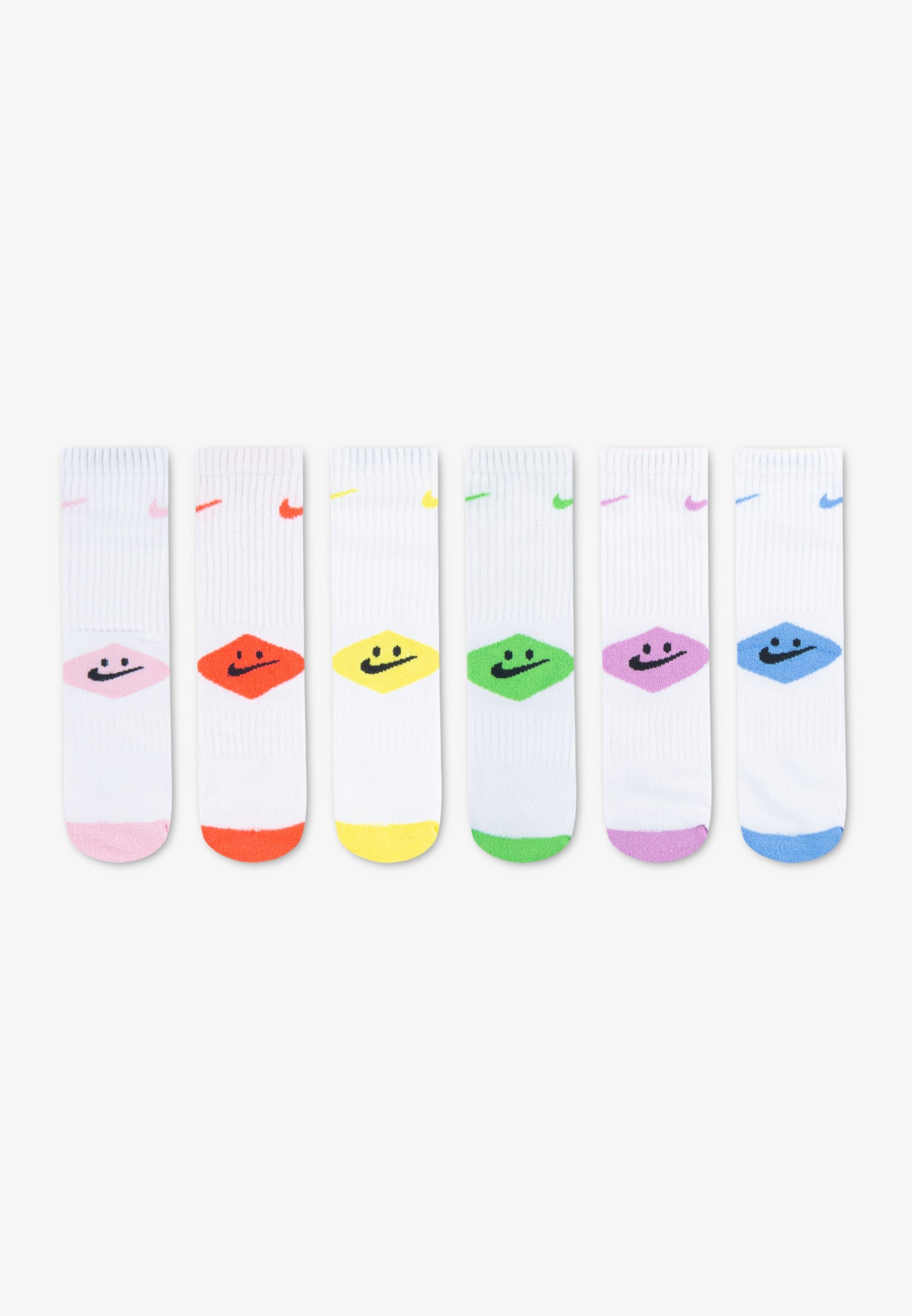 SMILEY CREW UNISEX 6 PACK  - Socks - white/multi-coloured
