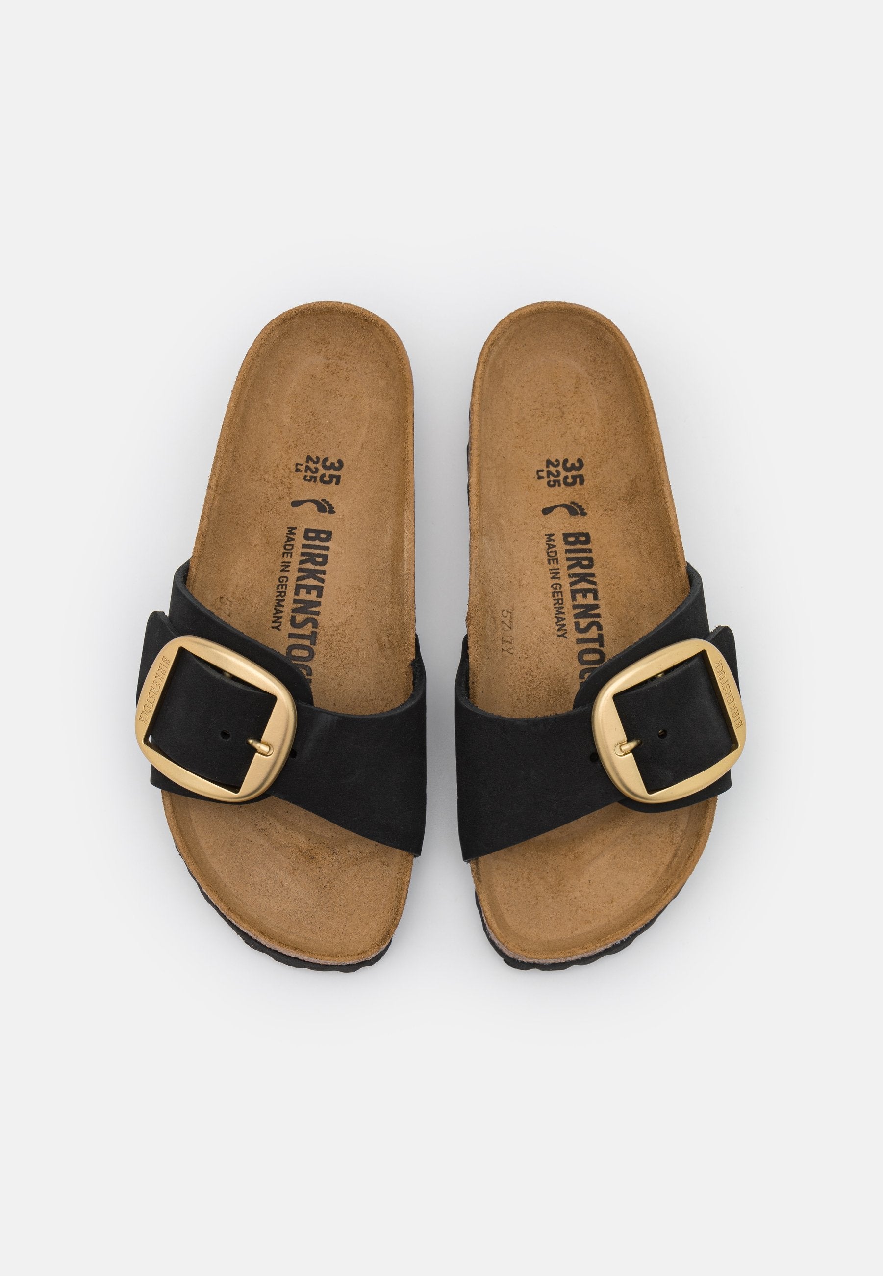 MADRID BIG BUCKLE NARROW - Sandals - black