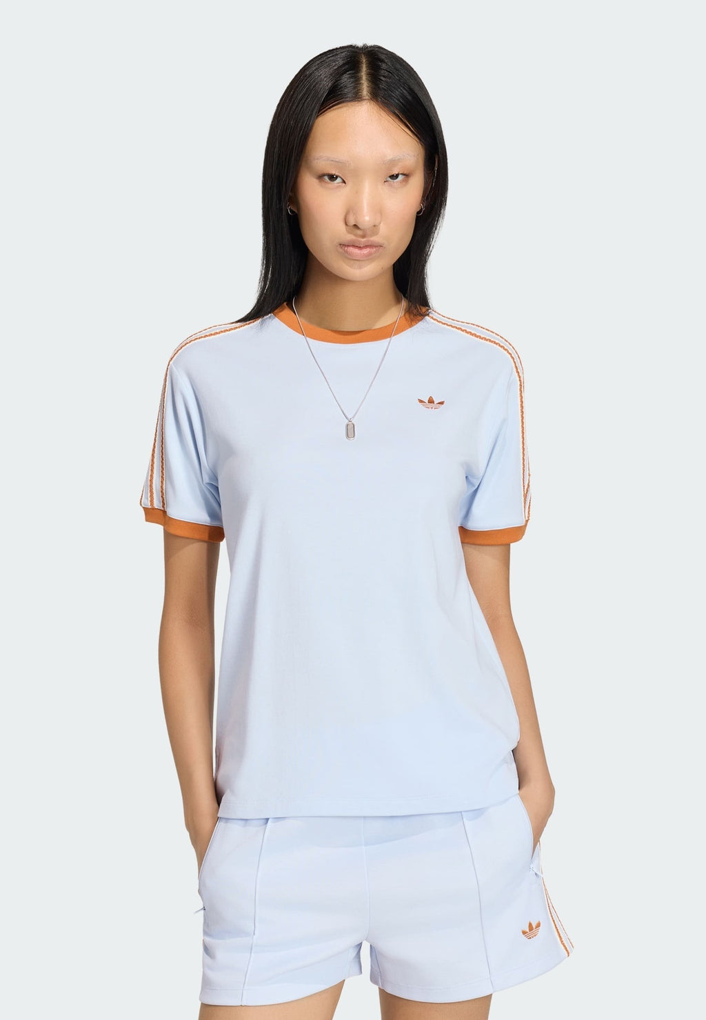 SUMMER GLOW ADVANCED THREE STRIPES - Print T-shirt - crystal sky