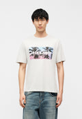 JJINDIANA TEE CREW NECK - Print T-shirt - glacier gray