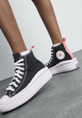 CHUCK TAYLOR ALL STAR MOVE  - High-top trainers - black/pink salt/white