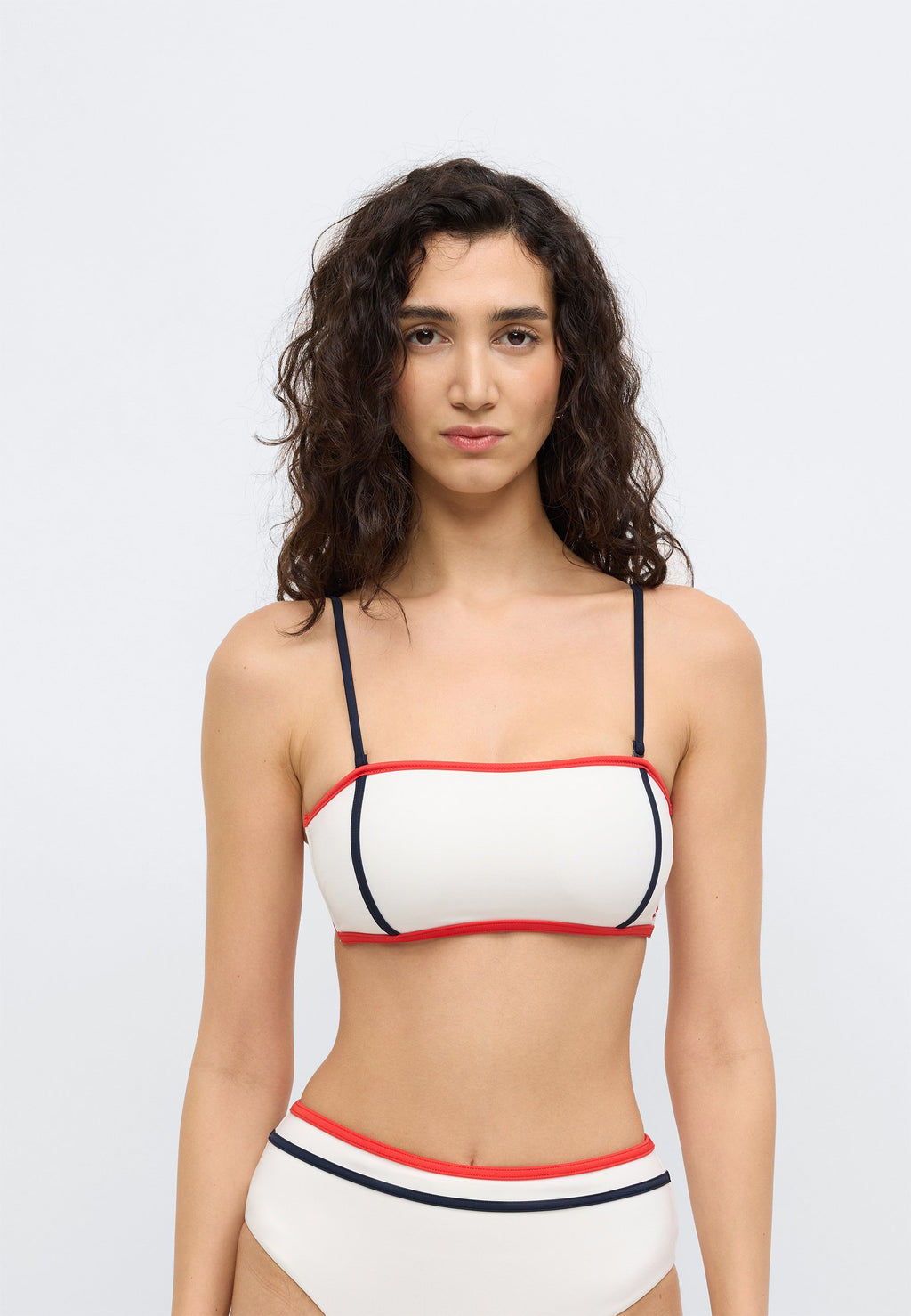 HAUT DE MAILLOT BANDEAU CLASSIQUE SIGNATURE - Haut de maillot - écru