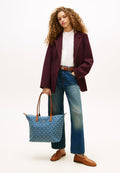 FLAG DENIM TOTE BAG - Tote bag - blue denim