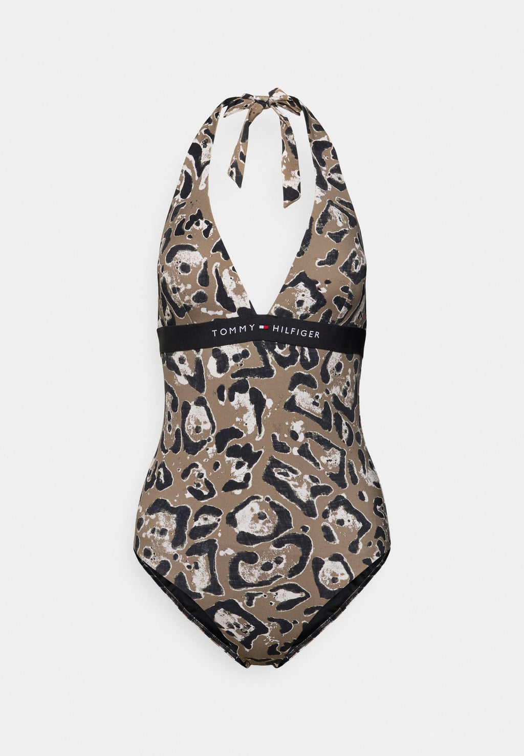 ORIGINAL PRINT REMOVABLE PADDING HALTERNECK SWIMSUIT - Swimsuit - nordic taupe