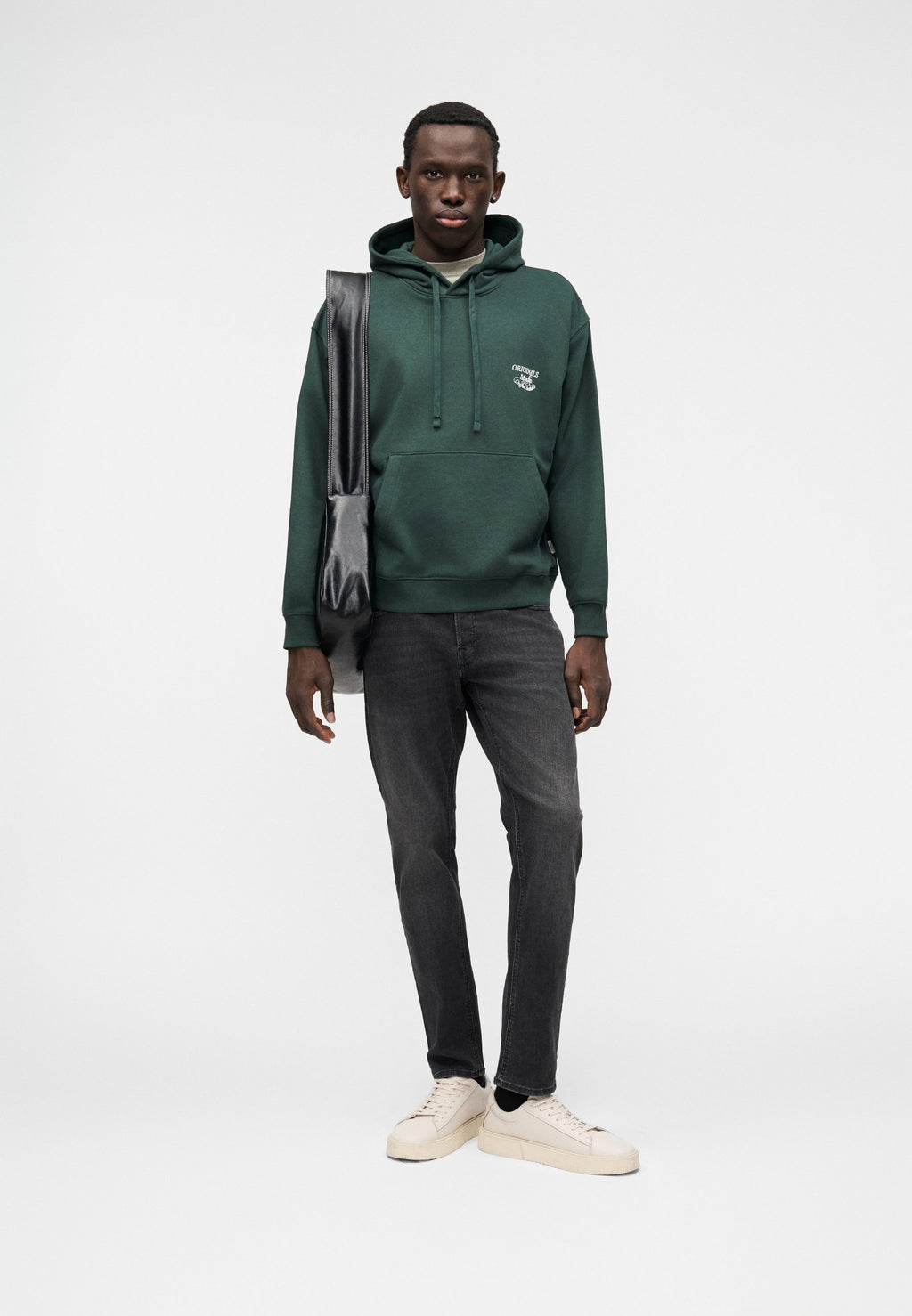 JORNIAGARA TYPO HOOD - Sweat-shirt - sycamore
