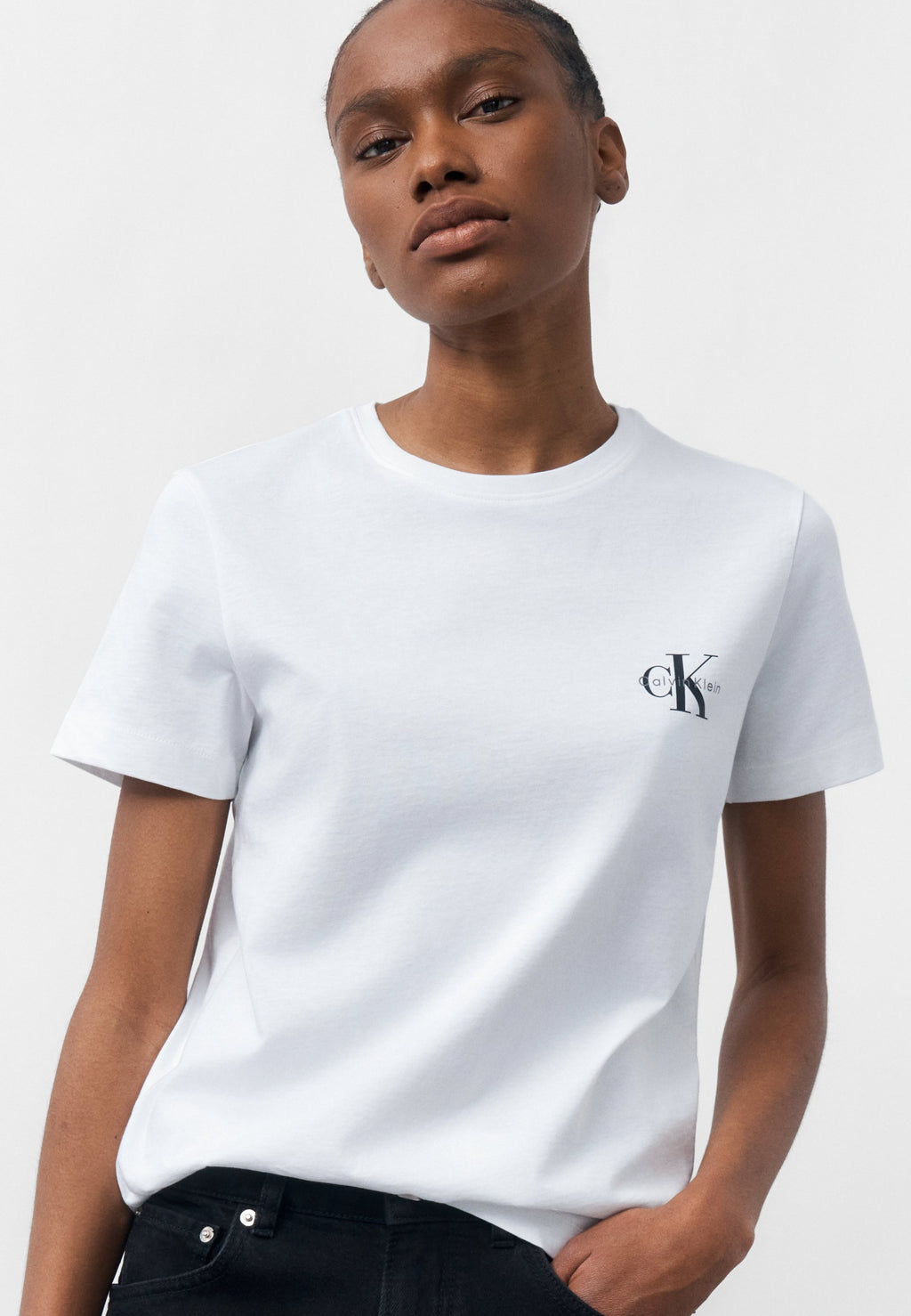 MONOLOGO TEE 2 PACK - Basic T-shirt - vanilla custard/white