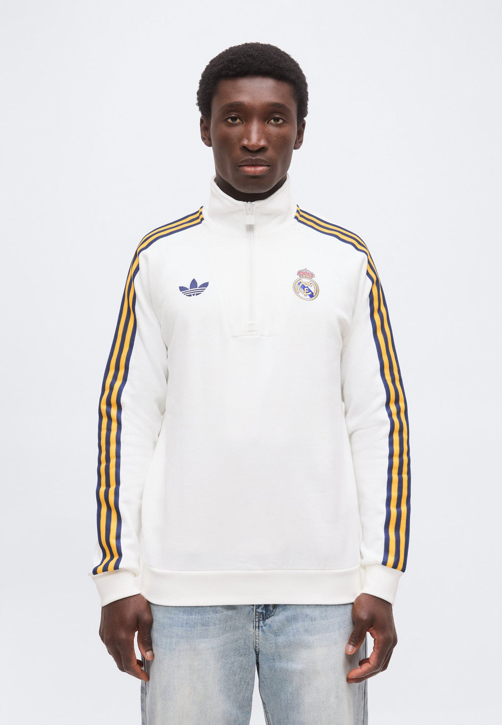 REAL MADRID HALF ZIP - ملابس نادي - أبيض