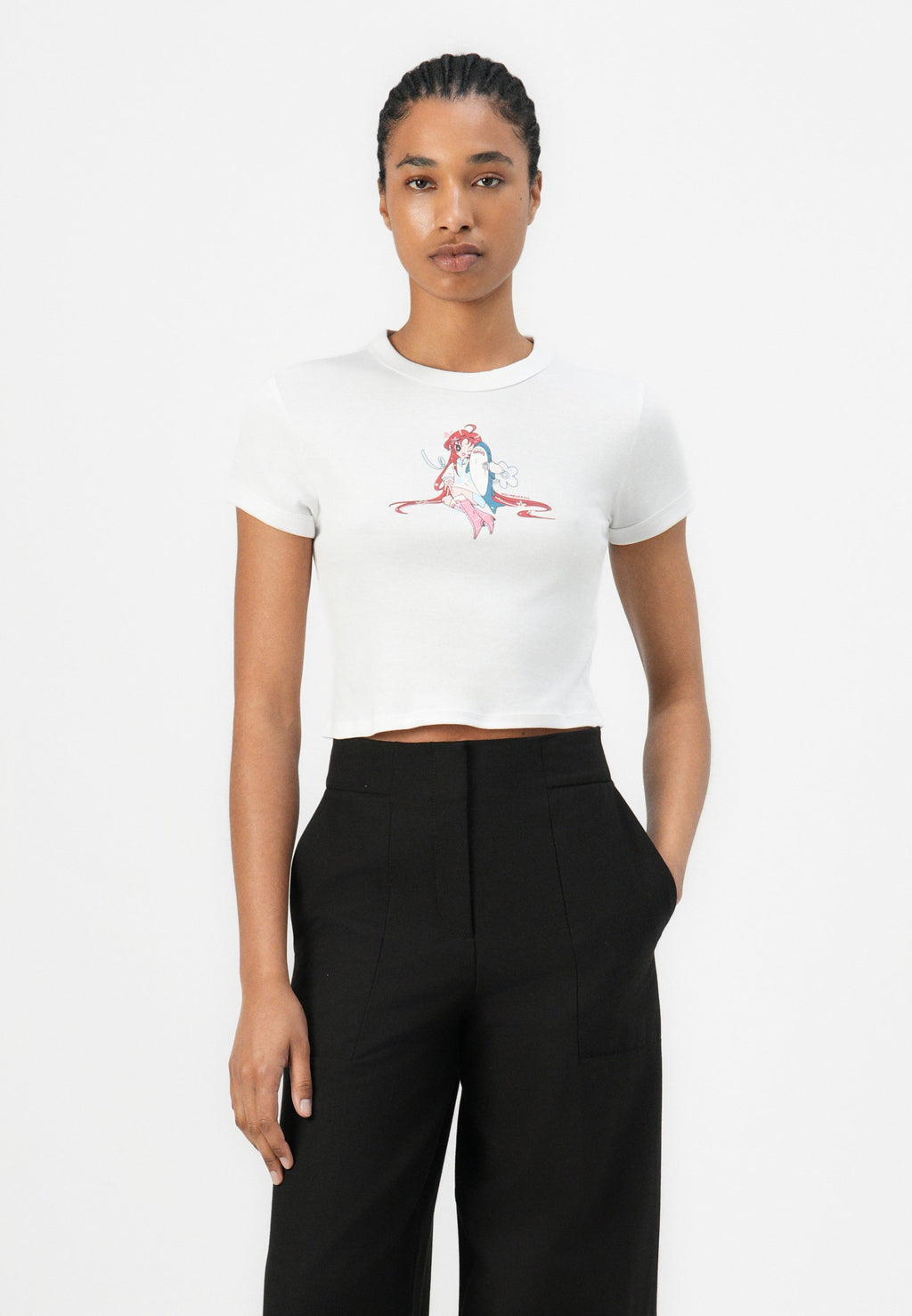 DALIA - Print T-shirt - white