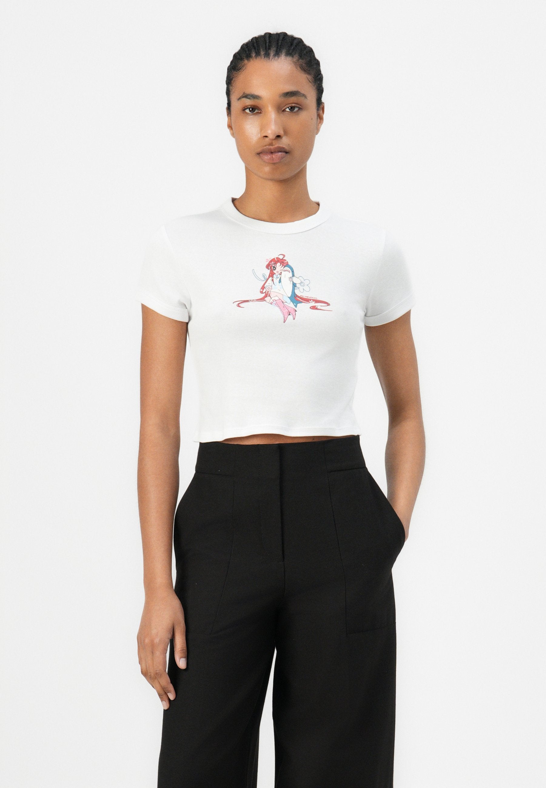 DALIA - Print T-shirt - white