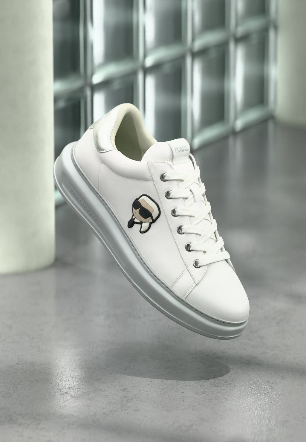 KAPRI MENS LACE - Trainers - white/silver-coloured