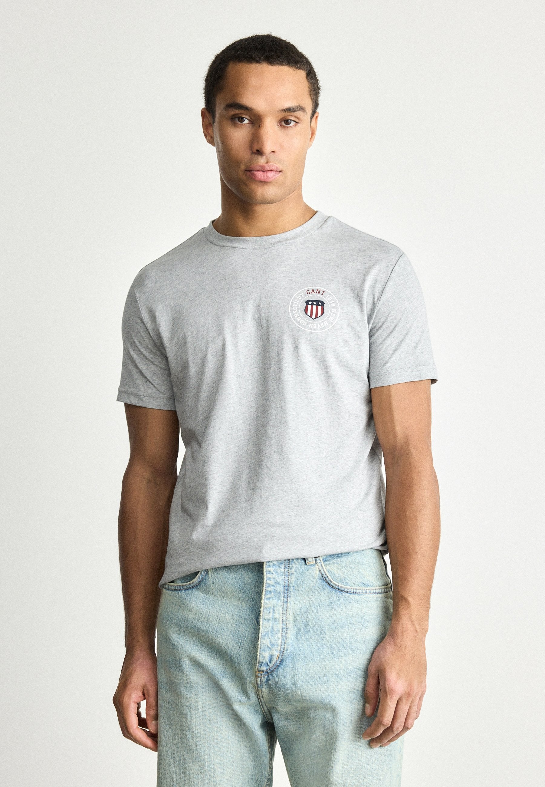 GRAPHIC  - Print T-shirt - grey melange