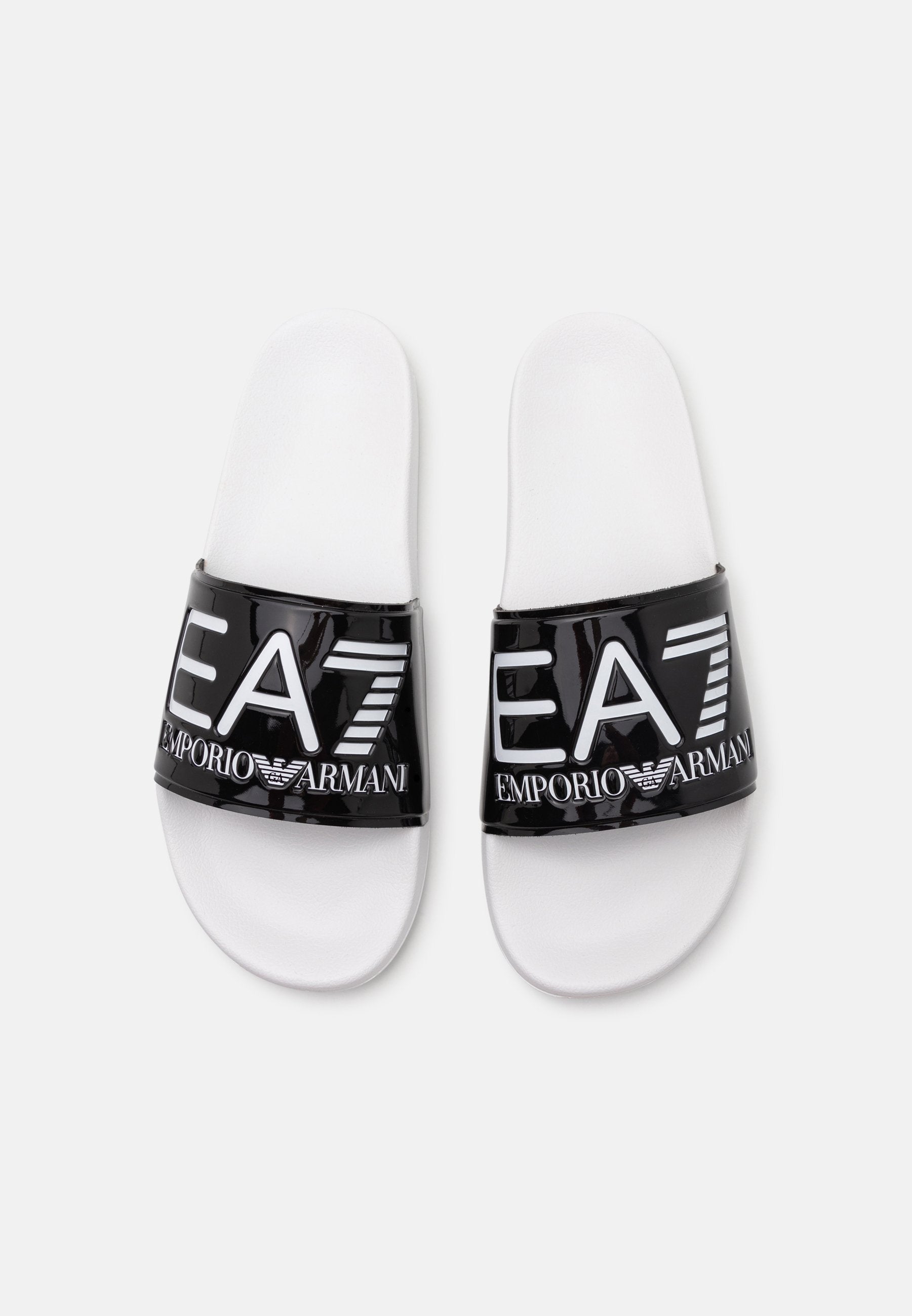 UNISEX - Pool slides - black/white