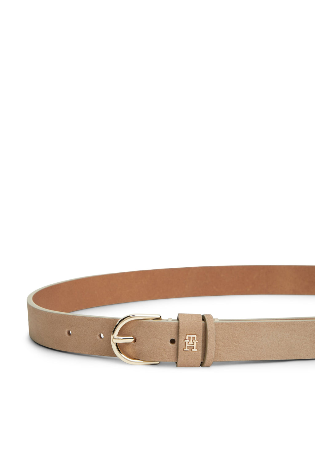 ESSENTIAL ROUNDED BUCKLE LEATHER BELT - Belt - clayed pebble