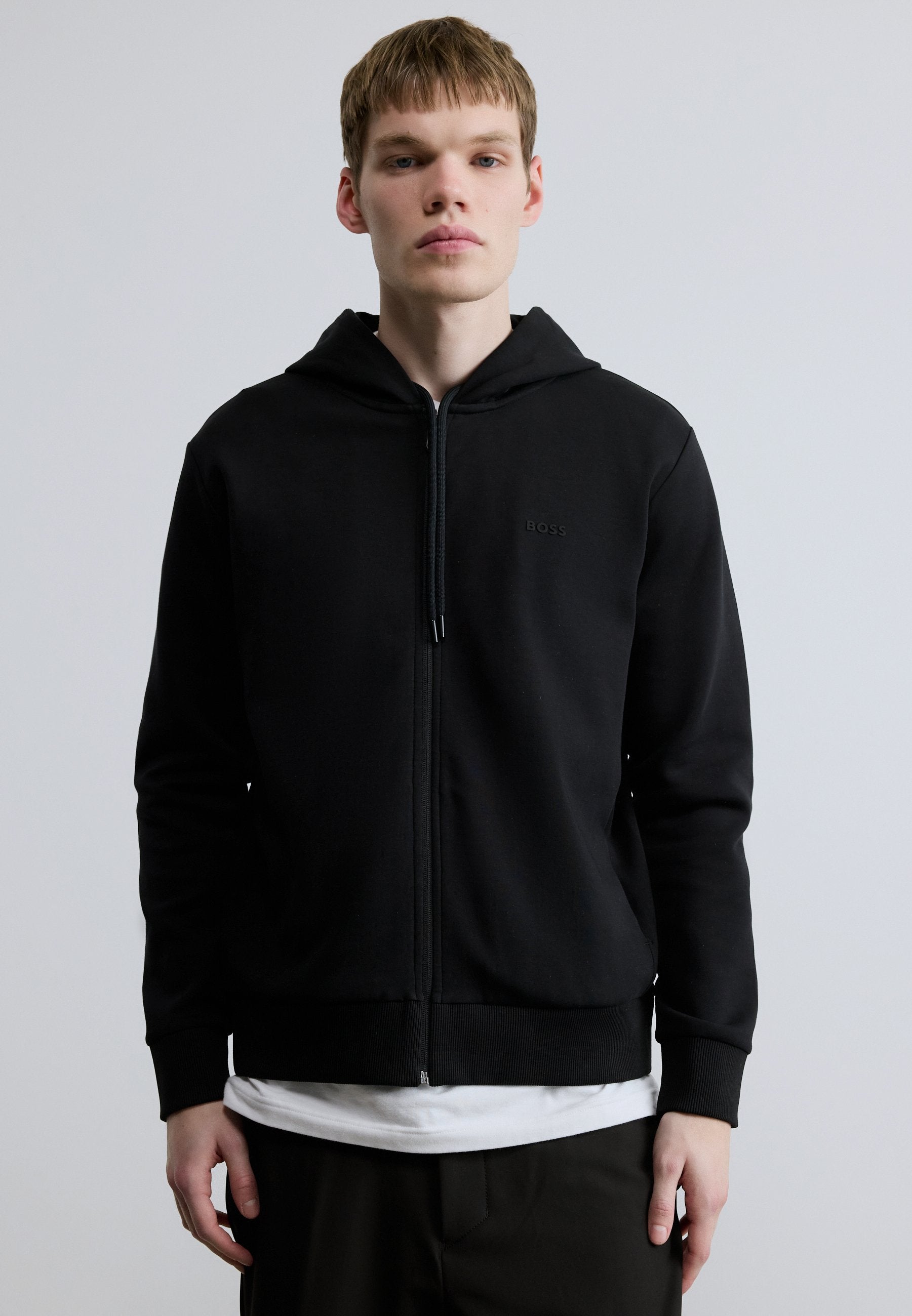 SAGGY - Zip-up sweatshirt - black