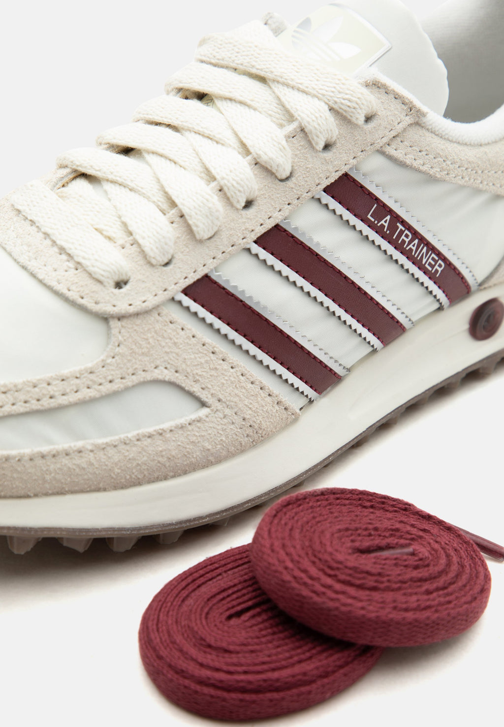 LA TRAINER OG - Baskets - blanc cassé/rouge ombre/blanc crème