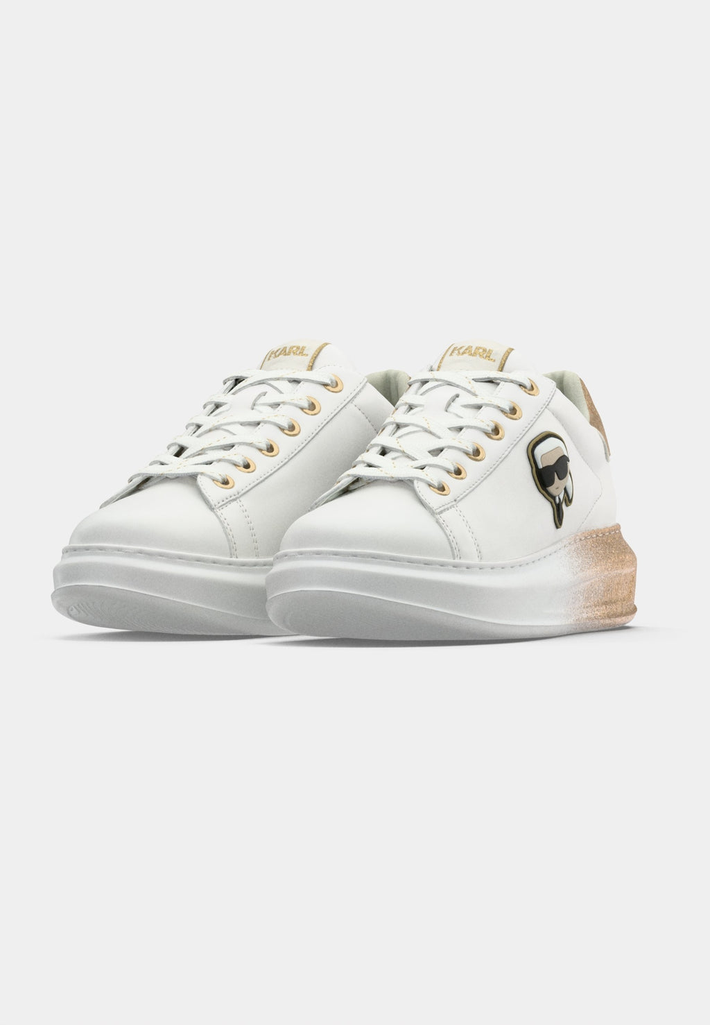 KAPRI OMBRE LACE - Trainers - white/gold-coloured