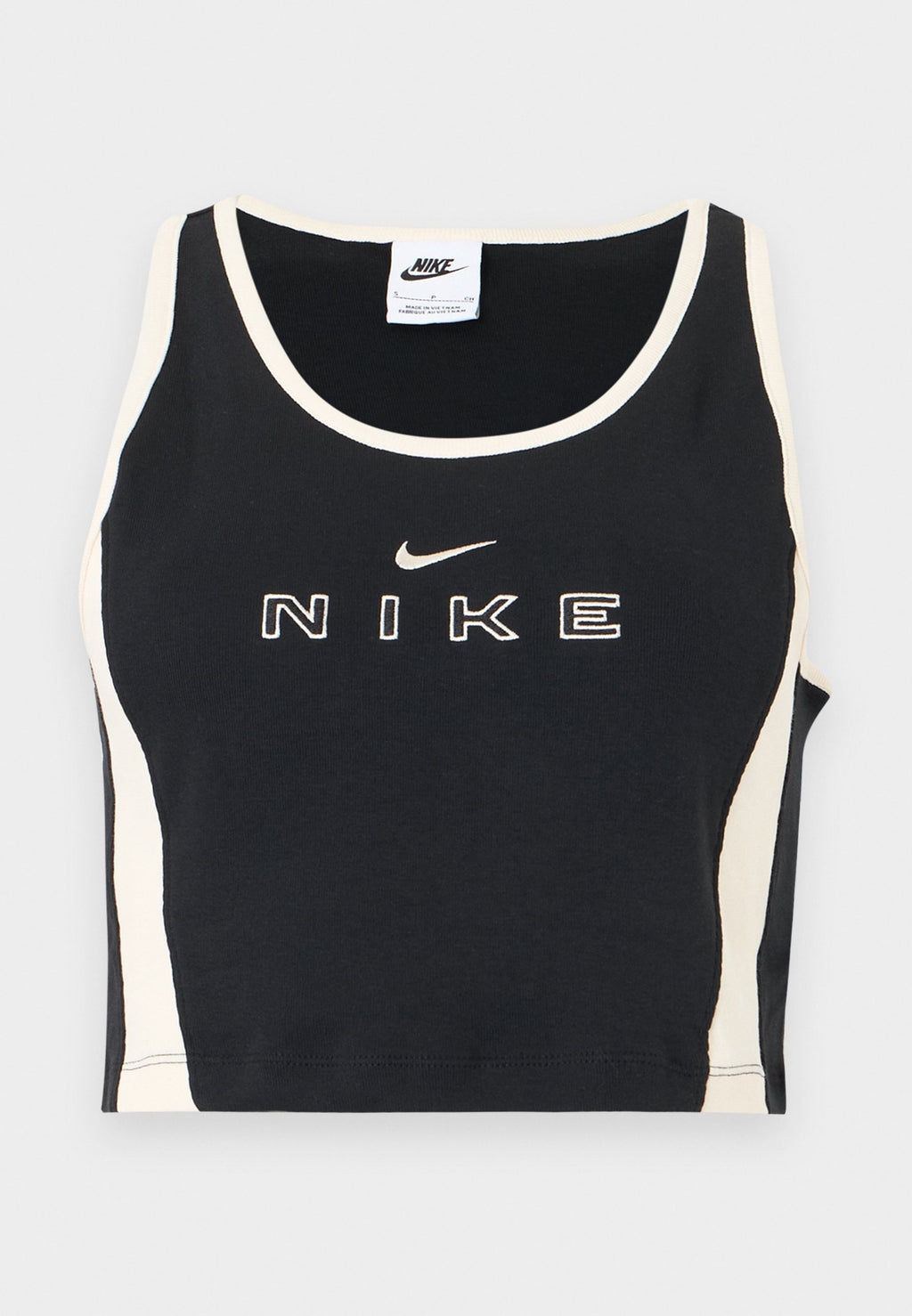 STREET CROP TANK - Top - black/chalk