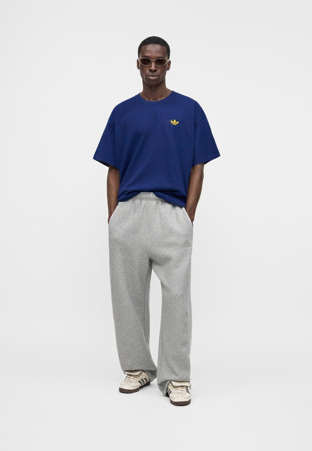 T-SHIRT OVERSIZE CLUB DE COURSE MIXTE - T-shirt imprimé - bleu foncé