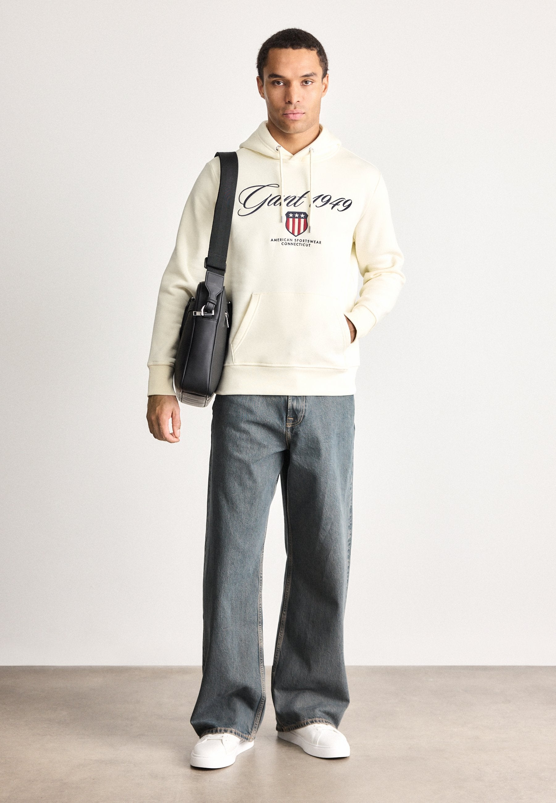 GRAPHIC HOODIE - Hoodie - cream