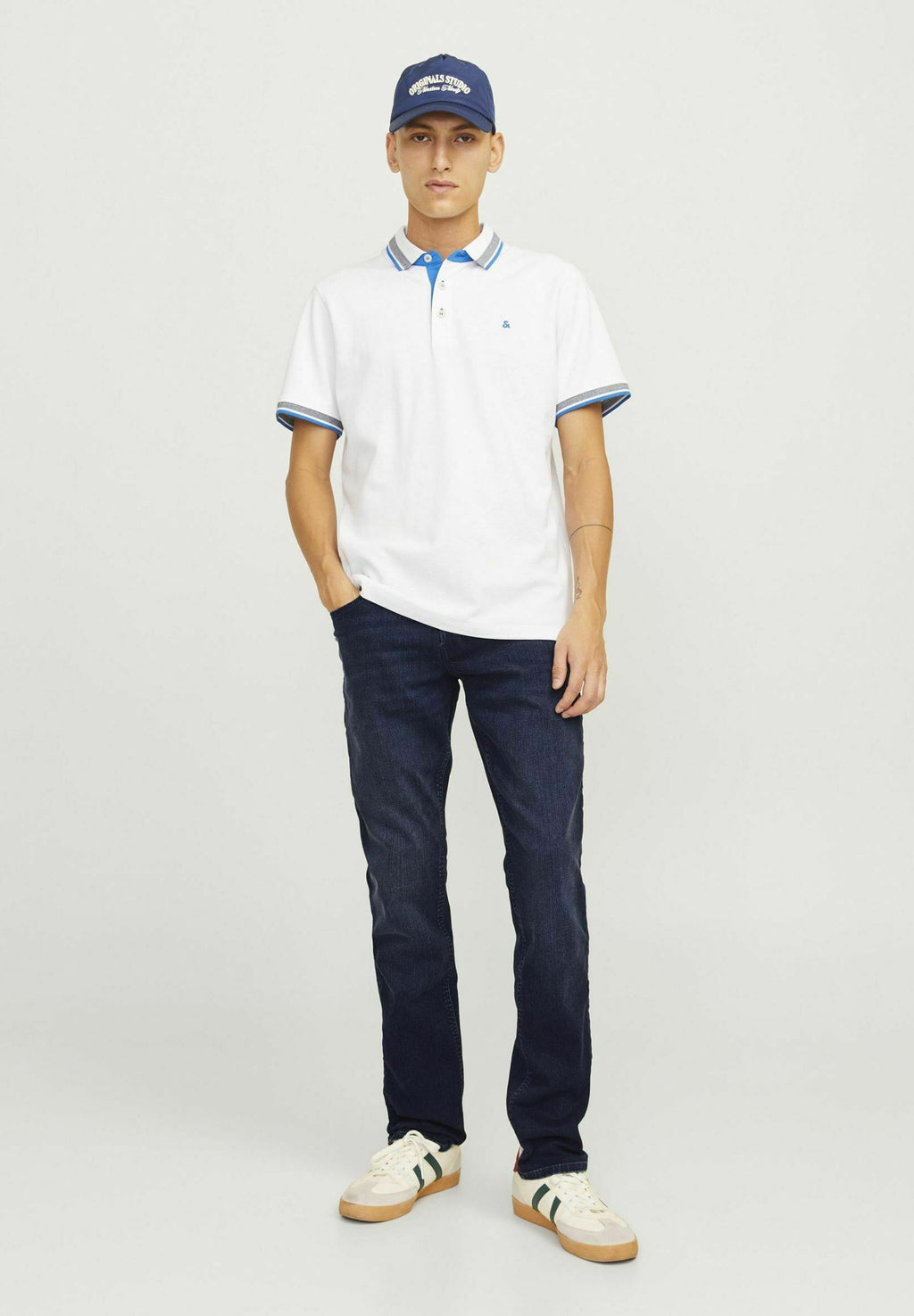 Slim fit JJIGLENN JJBASIC SQ 260 NOOS - Relaxed fit jeans - blue denim