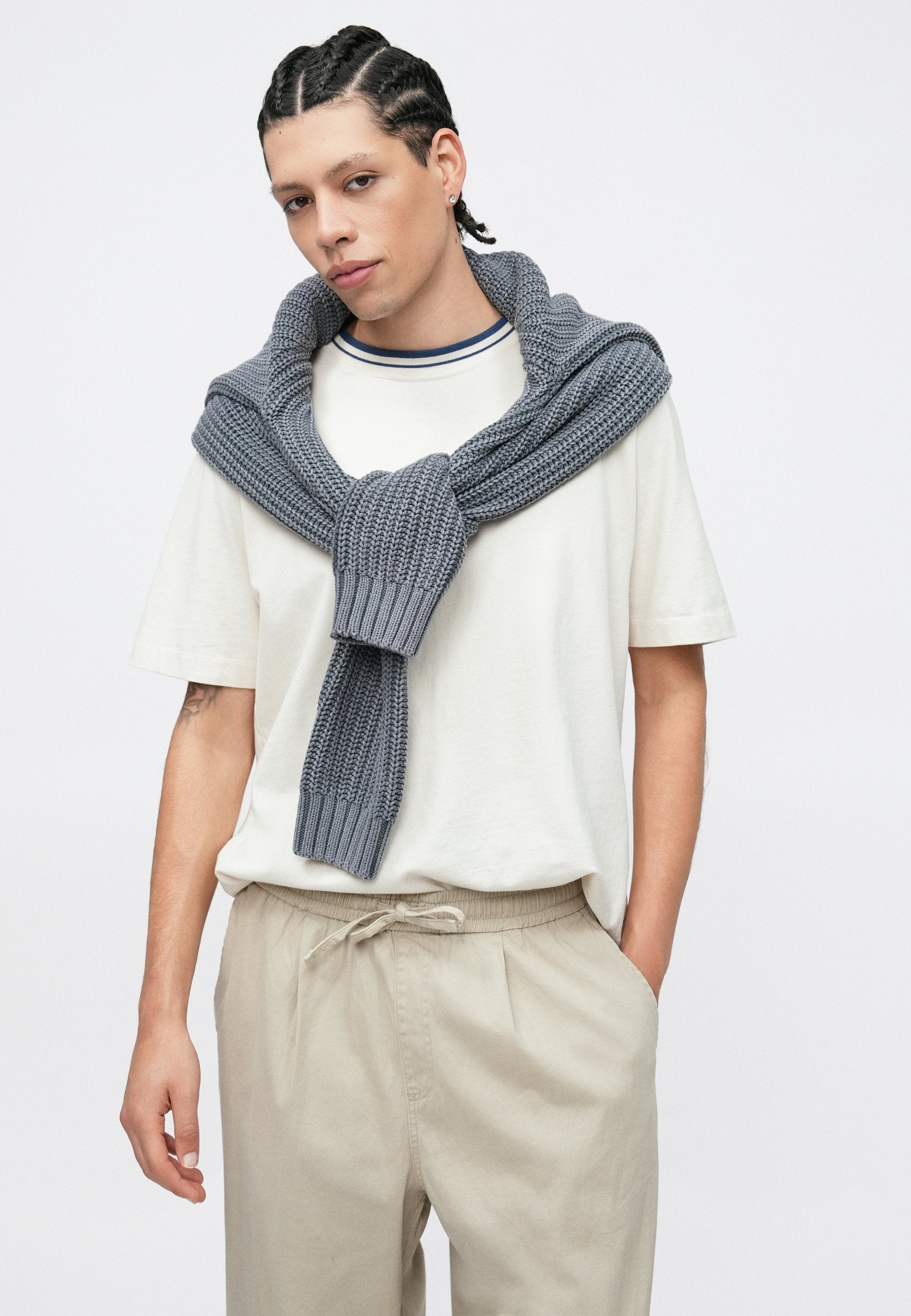 Joggers Barrel Fit - Trousers - beige