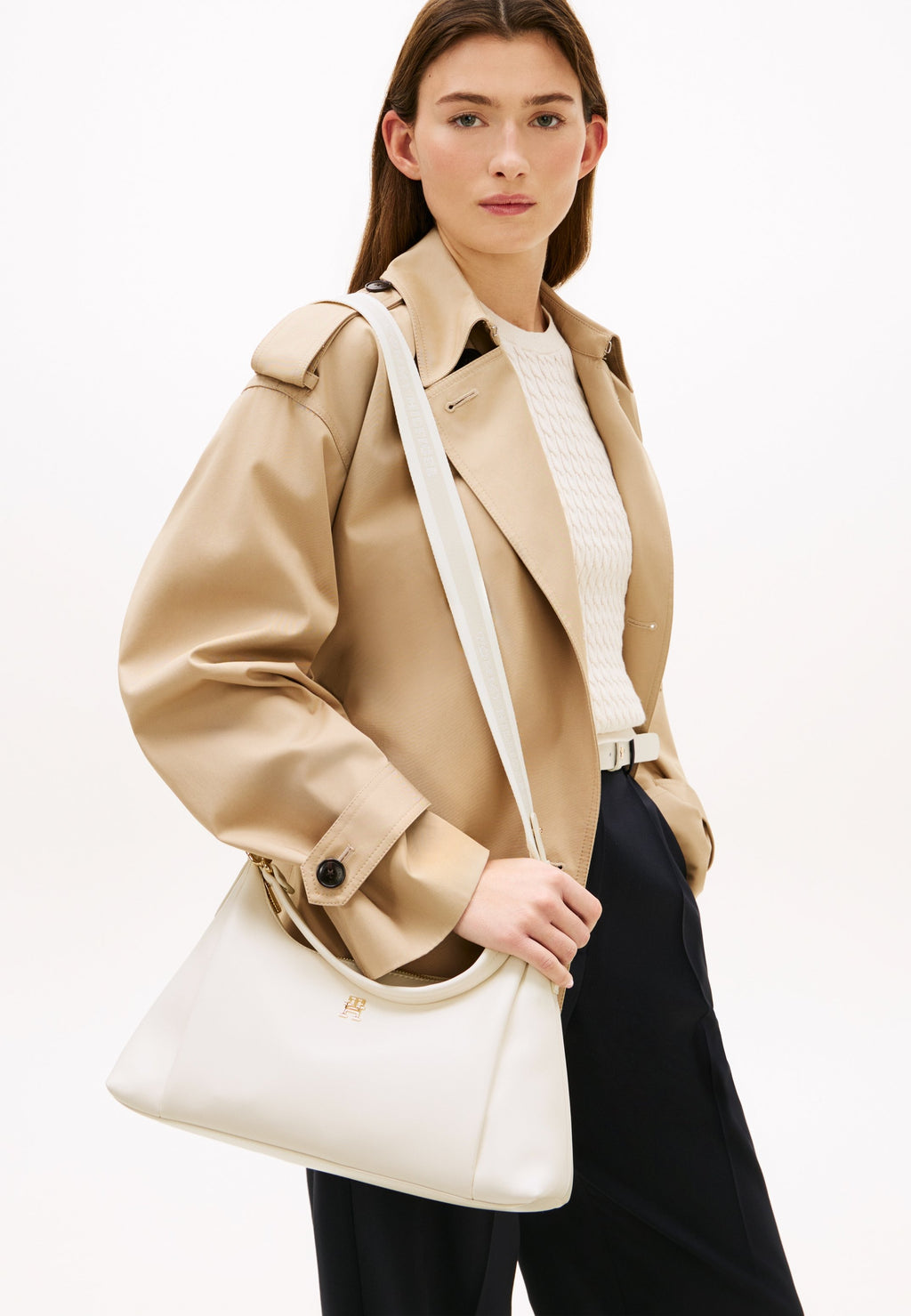 ESSENTIAL CROSSBODY SHOULDER BAG - Handbag - soft cream