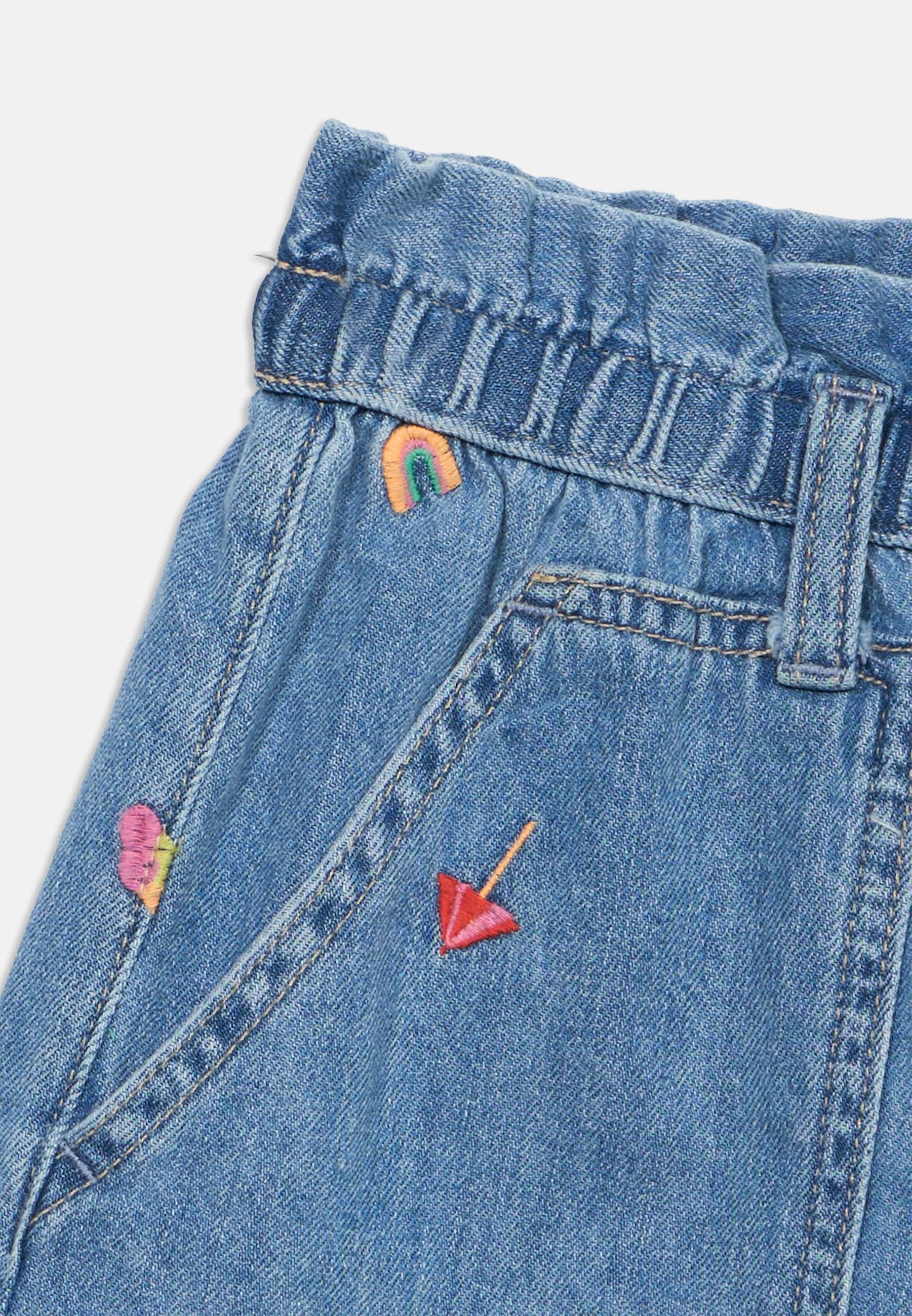 FASHION  - Denim shorts - light wash